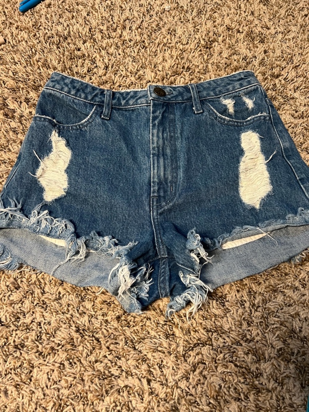 Show Me Your Mumu distressed denim short